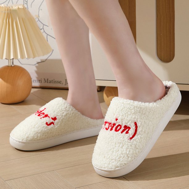 Zapatillas de invierno para hombre y mujer, zapatillas de dormitorio, acogedoras zapatillas de casa para regalo de Navidad DQrwqpou Tenis De Mujer Tenis De Hombre