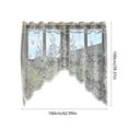 thumbnail image 3 of YOHAVEN Lace Curtain Half Window Valance 63"x39", Short Sheer Curtain Shade with Rod Pocket for Kitchen Bathroom Living Room Bedroom Doorway Home Decor, 3 of 6