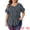 Black, variant on Women's Plus Summer Tops V Neck Ruffle Sleeve Floral Casual Blouses 1X Black
