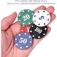 thumbnail image 5 of Juego de fichas de póquer de 100 piezas, fichas de casino para ruleta de póquer, contadores de conteo con fichas de juego de colores de valor, fichas de juego para aprendizaje de m, 5 of 5