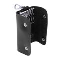 thumbnail image 1 of Fashion Leather Key Pack Key Chain Key Holder Key Hook Waist Padlock Bag - black, 1 of 8