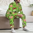 thumbnail image 7 of Hirioo Cute Green Frog for Men's Pajama Sets 2 Piece Pjs Men's Long-Sleeved Pajama Set Button Down Sleepwear,S-XXL-Medium, 7 of 7