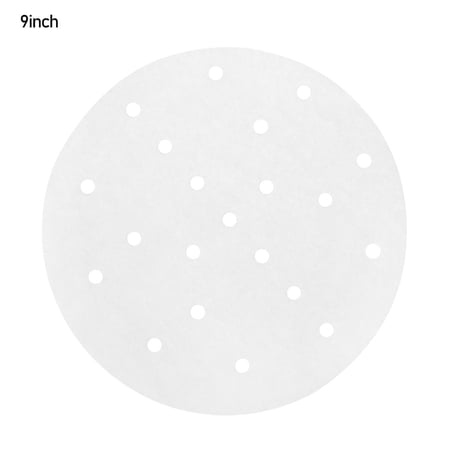 100Pcs Heat Resistance Baking & Pastry Tools Cookies Perforated Parchment Paper Air Fryer Liners Paper For Air Fryer Non-Stick Steamer Mat 9INCH