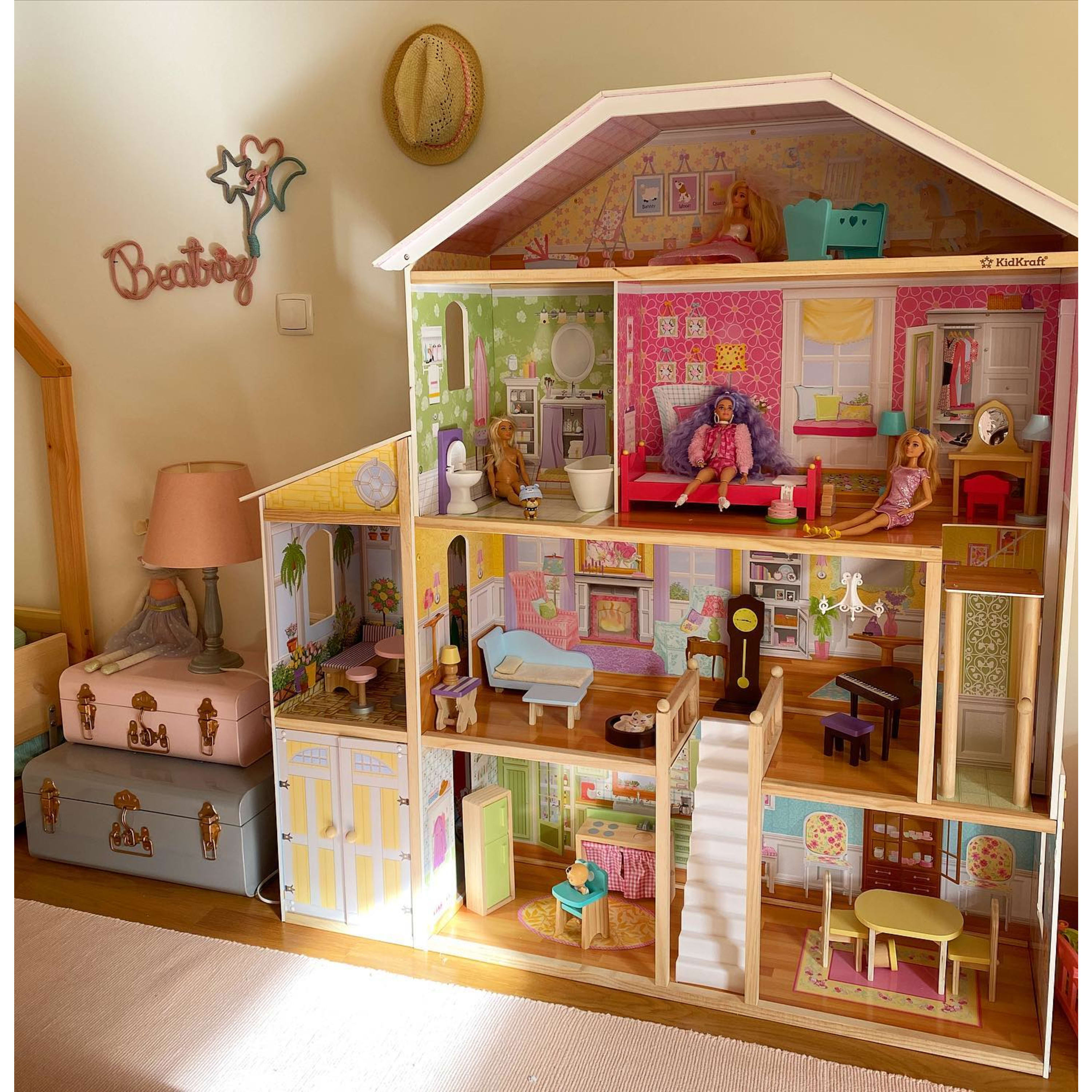 KidKraft Majestic Mansion Wooden Dollhouse with 34 Accessories ...