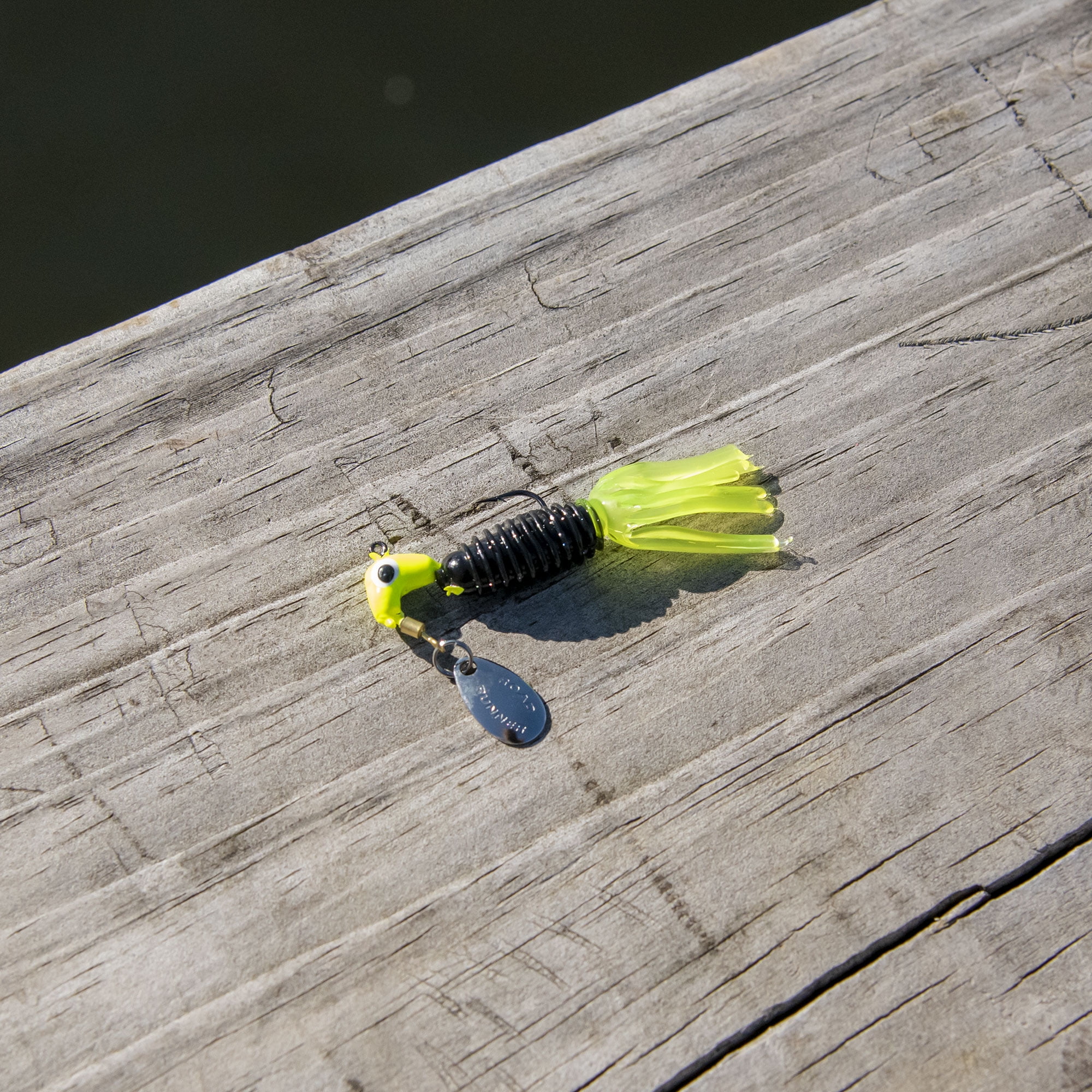 Road Runner 1/16 Crappie Tamer, Chartreuse/Black/Chartreuse,Underspin  Fishing jig. 