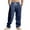 Navy, variant on Zynviq Pants Summer Mens Drawstring Flax Loose Fit Cargo Pants Trendy Men Trousers 2025,XXXL
