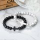 thumbnail image 5 of Pulsera de hombre con cruz de Jesús, piedras naturales, lava negra, turquesas, cuentas de ónix, pulseras con dijes, brazaletes de yoga para mujer, joyería de oración, regalos, 5 of 5