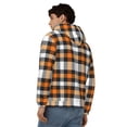 thumbnail image 4 of Uemuo Orange Plaid for Men's Fashion Full-zip Hoodies & Sweatshirts with Kangaroo Pocket, Zip-up Hooded Sweatshirt, Moisture Wicking & Breathable-Small, 4 of 5