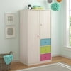 Cosco Applegate Armoire with 3 colorful bins, Enchanted Pine