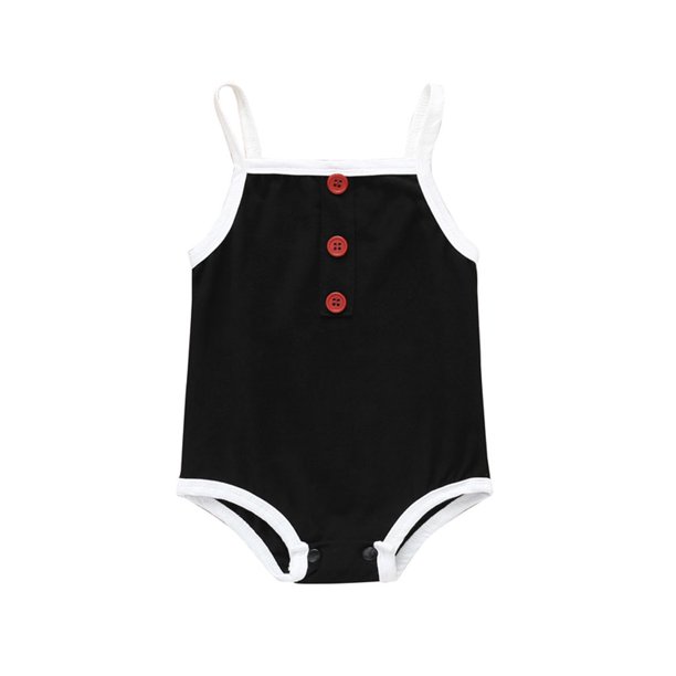 Gibobby Mameluco para niño Recién Nacido bebé niños niñas sólido mono ropa trajes(Negro, 18-24 Meses)