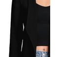 thumbnail image 5 of Doublju Womens Open Front Long Sleeve Tailored Draped Blazer Jacket With Plus Size, 5 of 5
