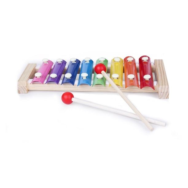 Baby Wood Instrumento musical para niños pequeños Knock Toys Favors Favores Preescolar Juguete educativo Niños Playset Accesorios Inevent FN009789-00B