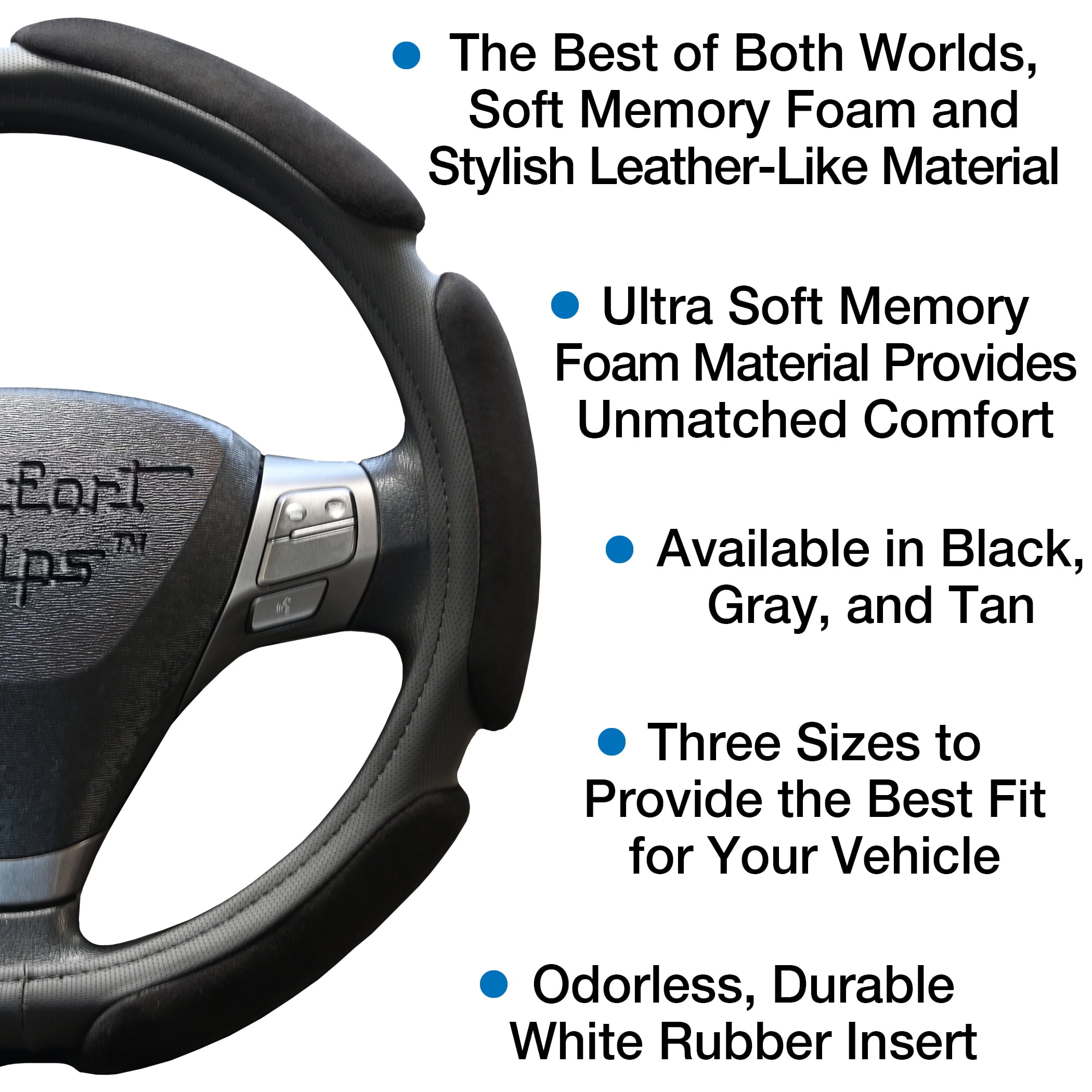 Comfort Grips Steering Wheel Cover - Multi Grip Small (13.5 - 14.4) Black