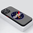 thumbnail image 3 of Funda de teléfono para iPhone 15 Pro XS Max 14 7 8 6 6s Plus SE 11 12 13 Mini X XR NASA-USA, cubierta translúcida negra esmerilada, 3 of 5