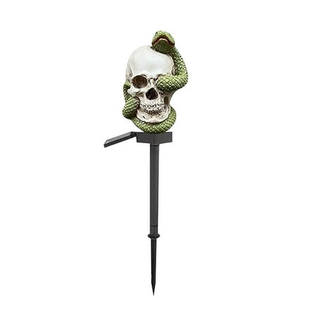 

allshope Halloween Solar Lights Halloween Skull Outdoor Decoration Waterproof LED Pathway Lights Decor