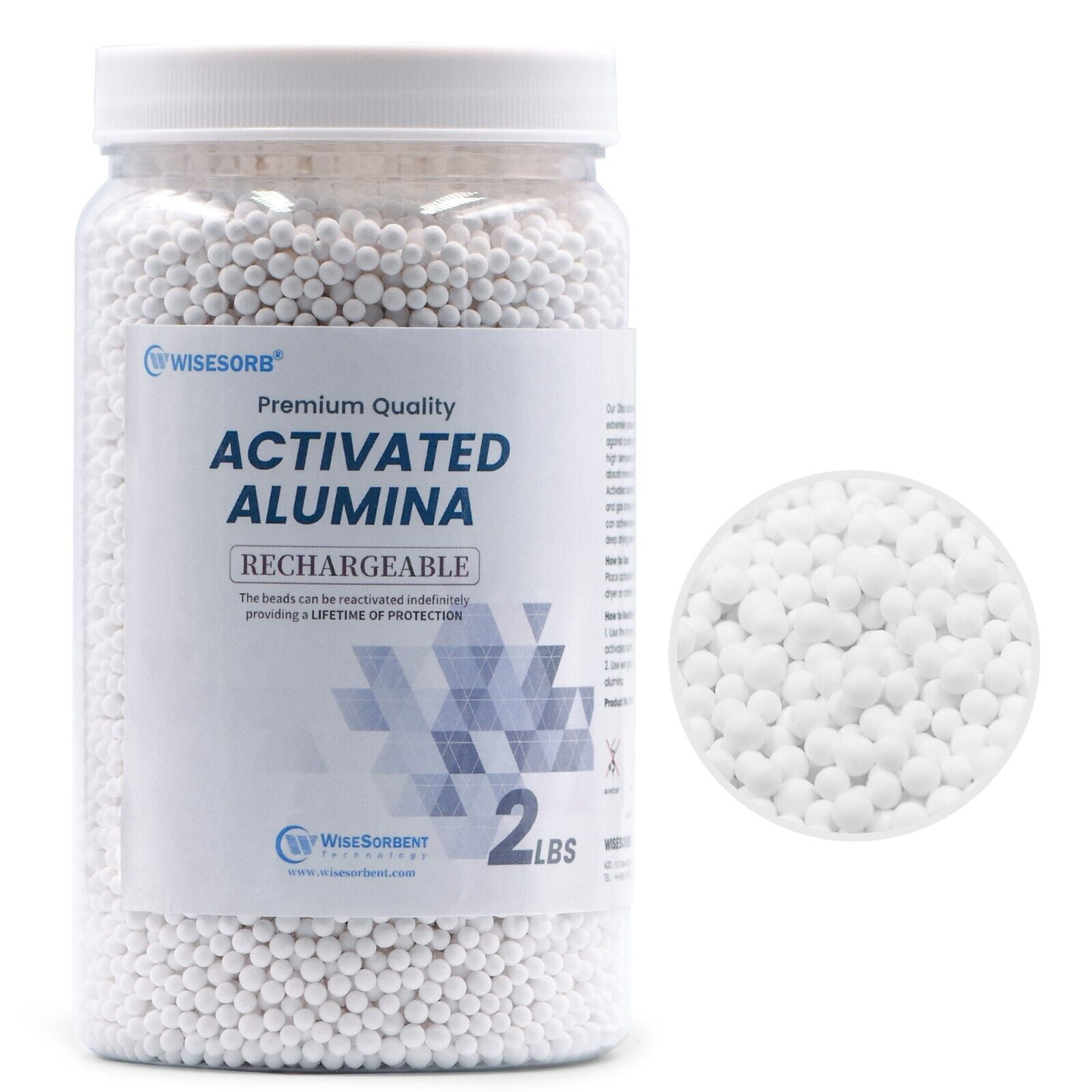 Wisesorb 2LBS Activated Alumina, Alumina Desiccant, Reusable Desiccant