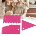 thumbnail image 3 of 3PCS Cake Dough Scraper Cake Knife Spatula, Irregular Teeth Edge, Ideal for Crafts, Smoother, 3 of 7
