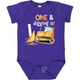 thumbnail image 3 of Inktastic One and Digging It Bulldozer 1st Birthday Boys or Girls Baby Bodysuit, 3 of 5