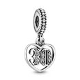 thumbnail image 1 of Madre de plata de ley 925 & Abalorios colgantes de corazones para hija, cuentas finas DIY compatibles con pulsera Pandora Original, joyería DIY para mujer Tan Jianjun unisex, 1 of 2
