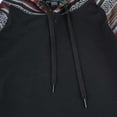 thumbnail image 5 of Beautiful Giant Men's Black T-Shirt with Vibrant Colorful Striped and Casual Hood Design, 5 of 7