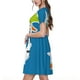 thumbnail image 2 of Disketp Goose Holding an Umbrella para Vestido de Manga Corta para Mujeres, Vestidos de Verano para Mujeres, Casual y Holgado para la Playa, 2 of 6