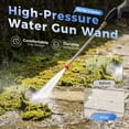 thumbnail image 3 of Fuebueo High Pressure Hose Nozzle, Jet Nozzle Power Washer for Garden Hose, Hydro Jet Car Wash Sprayer with 3 Tips, Heavy Duty Cleaning Tool, 17.6 Inch, 3 of 8