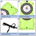 thumbnail image 4 of Uxcell Orienteering Compass, 2 Pack Navigation Hiking Compasses for Map Reading Survival Outdoor Exploring Green, 4 of 7