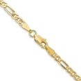 thumbnail image 3 of Avariah Diamonds Solid 14K Yellow Gold 3.5mm Flat Figaro Chain - 18", 3 of 8