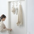 thumbnail image 4 of YIHNDIS Bathroom Shower Rack with Hook Storage Rack Wall Hanging Steel Door Behind Two Hook Coat Hat and Bag Hanger (White,One Size), 4 of 5