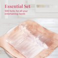 thumbnail image 4 of Prestee 500 Fourchettes en Plastique Transparent, 4 of 6