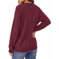 thumbnail image 5 of MOSHU Crewneck Sweaters for Women Drop Shoulder Women Sweaters Long Sleeves Fall Tops Knit Pullover Sweaters, 5 of 11