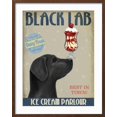 thumbnail image 2 of Art.com Black Labrador Ice Cream Art Print by Fab Funky, Brown Frame Wall Art, 23" x 29", 2 of 5