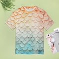 thumbnail image 4 of Mermaid Fish Scales Women's T-Shirt Short Sleeve T Shirts Tops Tee Ladies Loose T, 4 of 6