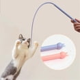 thumbnail image 4 of mulated Mouse Tail Cat Toy Cat Teaser Funny Stick Silicone Toys blue, 4 of 5
