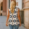thumbnail image 5 of Uorisanigo Blue Western Aztec Womens Vest with Pockets Sleeveless Womens Waistcoat Vest Lightweight Button Down Vests Blazer Fashion Size XL, 5 of 7