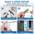thumbnail image 5 of NOGIS Lighted Doorbell Button, Garage Door Opener Switch with LED Light, Wall Mounted Push to Exit Ringer Button (White, 2 Pieces), 5 of 7