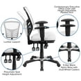 thumbnail image 4 of Flash Furniture Nicholas Ergonomic Mid-Back Swivel Office and Gaming Chair, White, 4 of 14