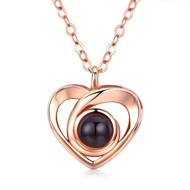 Collar con Foto de proyección Personalizada, Colgante Creativo de Foto con Personalidad, Regalo conmemorativo para Hombres y Mujeres