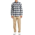 thumbnail image 3 of George Men's and Big Men's Long Sleeve Super Soft Flannel Shirt, up to size 3XLT, 3 of 4
