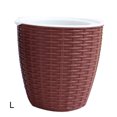 thumbnail image 3 of CAROOTU Cache-Pot Intérieur en Plastique Rotin Cache-Fleurs Rond Décor Moderne Durable, 3 of 7