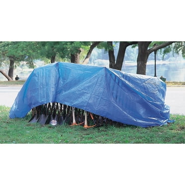 Multiple Use Tarp, 12 ft W x 12 ft L, Polyethylene, Blue