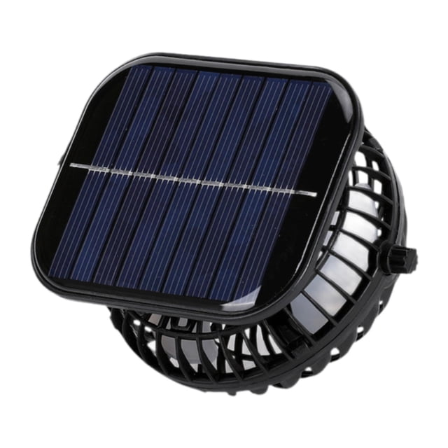 Elodie Solar Fan Cooling Fan Lightweight USB Personal Fan for Hiking Summer Outdoor Square Panel 7cmx6cm