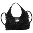 thumbnail image 5 of Women Shoulder Bag Metal Locking Buckle Reinforced Shoulder Strap Large Capacity Casual Stylish Women Shoulder Handbag Black Free Size, 5 of 8