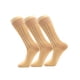 thumbnail image 1 of Luxtrada - 3 pares de calcetines de seda para hombre, transparentes, de vestir, ultrafinos, a rayas, para verano, estilo deportivo, color caqui, 1 of 5