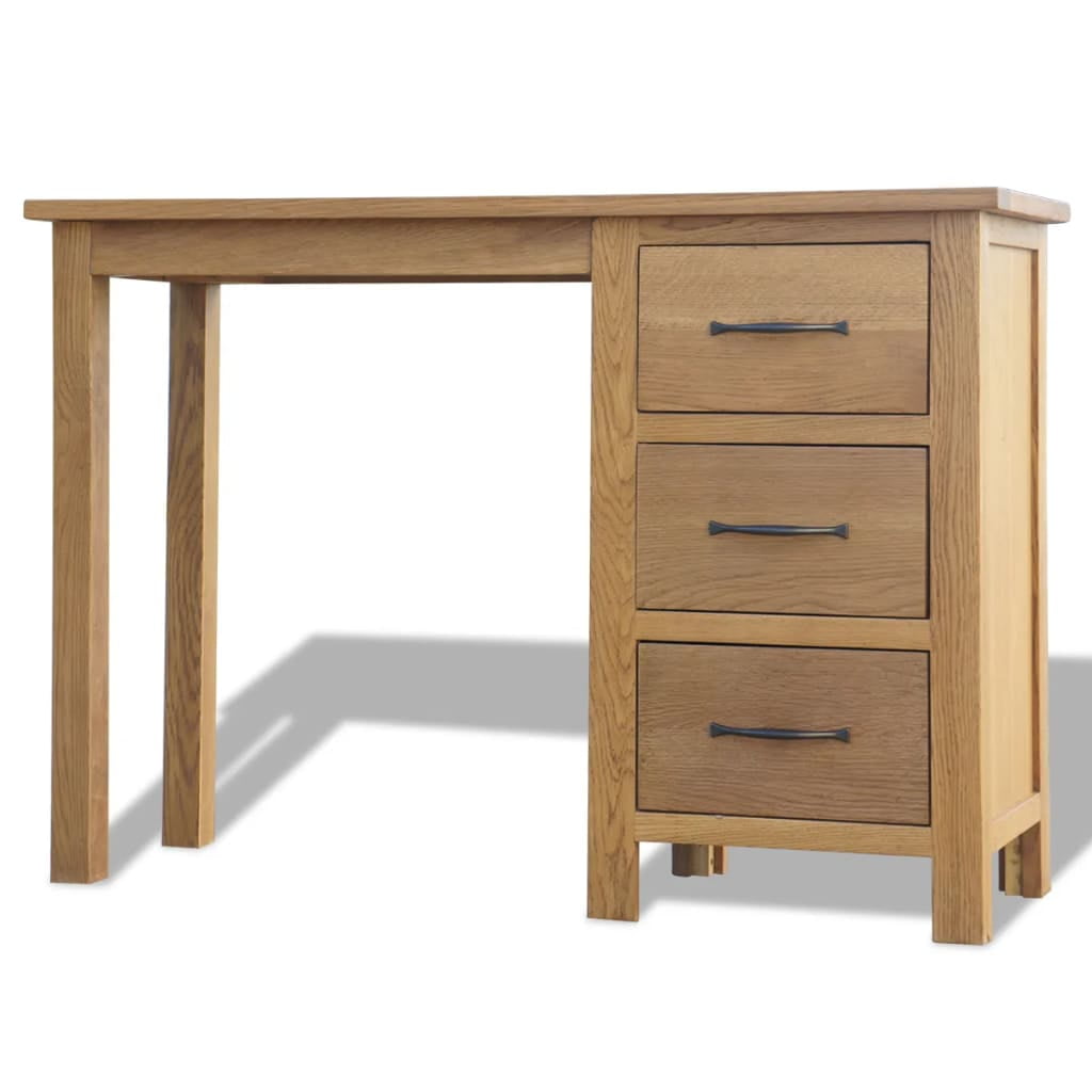 Kepooman Home Office Writing Computer Desk with 3 Drawers, Brown Kepooman Home Office Writing Computer Desk with 3 Drawers, Brown