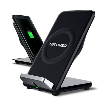 TSV Qi Wireless Charging Pad Charger Dock 2 Ways Cooling for Apple iPhone 8 / iPhone X XS/ Galaxy S8 / S8 Plus / S8 Edge / (Best Way To Charge New Cell Phone Battery)