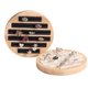 thumbnail image 4 of Bandeja para anillos, organizador de almacenamiento de joyas, caja de soporte redonda, pendiente de madera, regalo, de boda, tienda plana Ropa, zapatos y accesorios Miscelánea lana de arroz Guardurnaity AP015709-03, 4 of 6