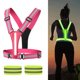 thumbnail image 4 of Chaleco reflectante LED impermeable Cola para correr 3 modos de iluminación ajustable rosa, 4 of 8