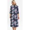 thumbnail image 2 of Robes for Women: Syphoria Lightweight Summer Womens Robes, Zip Up Front 3/4 Sleeves Lightweight Housecoat with Pockets, 2 of 4