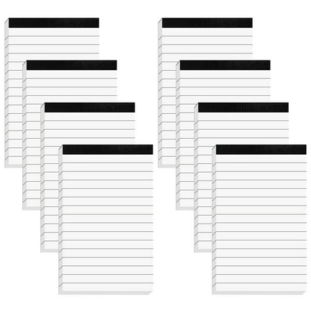 8 PCS Note Pads Refills 3 x 5 inches Memo Small Notebook Writing Pads with 30 Sheets Each Pad College Ruled Lined Paper NotePads White